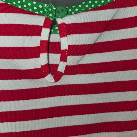 Counting Daisies Girl 3T  Christmas Dress With Polka Dot Bow Ruffle Sleeves 3923 - Picture 5 of 10